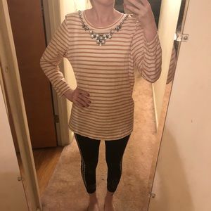 J crew long sleeve shirt with jeweled collar